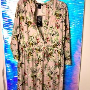 Floral Dress with Tigers